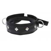 Полиуретановый ошейник с пуклями и D-кольцами Collar with Studs - Blush Novelties - купить с доставкой в Подольске