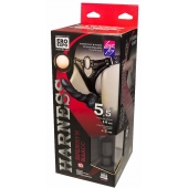 Пояс харнесс премиум класса WOMAN SIMPLEX(S) с 3 черными насадками - LOVETOY (А-Полимер) - купить с доставкой в Подольске