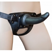 Универсальный пояс премиум класса(S) с 2 черными насадками - LOVETOY (А-Полимер) - купить с доставкой в Подольске