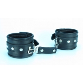 Наручники из гладкой кожи - БДСМ Арсенал - купить с доставкой в Подольске