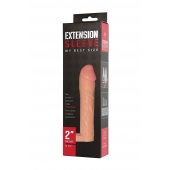 Телесная насадка-удлинитель Extension sleeve с подхватом - 17 см. - Sitabella - в Подольске купить с доставкой