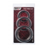 Набор из 3 чёрных эрекционных колец - ToyFa - в Подольске купить с доставкой