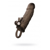 Чёрная насадка на пенис Toyfa XLover с вибрацией - ToyFa - в Подольске купить с доставкой