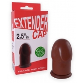 Коричневый латексный удлинитель пениса 2.5 in - Sitabella - в Подольске купить с доставкой