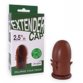 Коричневый латексный удлинитель пениса 2.5 in с шипиками - Sitabella - в Подольске купить с доставкой