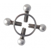 Серебристые зажимы для сосков на винтах - ToyFa - купить с доставкой в Подольске