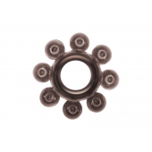 Чёрное эрекционное кольцо Rings Bubbles - Lola Games - в Подольске купить с доставкой