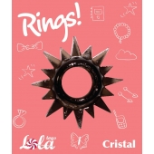 Чёрное эрекционное кольцо Rings Cristal - Lola Games - в Подольске купить с доставкой