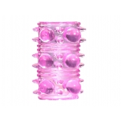 Розовая насадка на пенис Rings Armour - Lola Games - в Подольске купить с доставкой