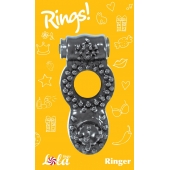 Чёрное эрекционное кольцо Rings Ringer - Lola Games - в Подольске купить с доставкой