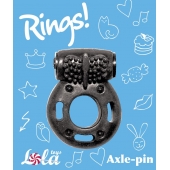 Черное эрекционное кольцо с вибрацией Rings Axle-pin - Lola Games - в Подольске купить с доставкой