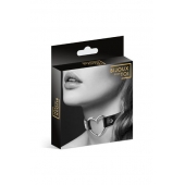 Чёрный чокер с кольцом в форме сердца - Bijoux Pour Toi - купить с доставкой в Подольске