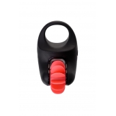 Чёрно-красное эрекционное виброкольцо Erotist - Erotist Adult Toys - в Подольске купить с доставкой