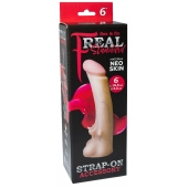 Телесная насадка REAL Standard с усиками на основании - 19 см. - LOVETOY (А-Полимер) - купить с доставкой в Подольске