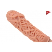 Насадка на фаллос с рельефными складочками - 14,7 см. - KOKOS - в Подольске купить с доставкой