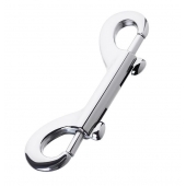 Серебристый двухсторонний карабин TOYFA Metal - ToyFa - купить с доставкой в Подольске