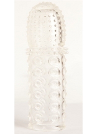 Прозрачная закрытая гелевая насадка - 13,5 см. - Toyfa Basic - в Подольске купить с доставкой