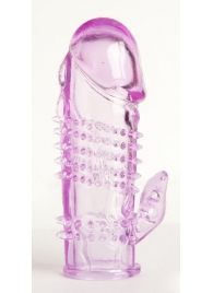 Фиолетовая насадка с коготком и шипами - 13 см. - Toyfa Basic - в Подольске купить с доставкой