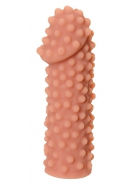 Телесная насадка на фаллос с бугорками KOKOS Extreme Sleeve 10 - 15,8 см. - KOKOS - в Подольске купить с доставкой