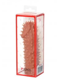 Телесная насадка на фаллос с имитацией шипов KOKOS Extreme Sleeve 07 - 14,7 см. - KOKOS - в Подольске купить с доставкой