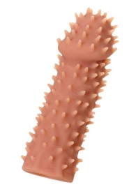 Телесная насадка на фаллос с имитацией шипов KOKOS Extreme Sleeve 07 - 14,7 см. - KOKOS - в Подольске купить с доставкой