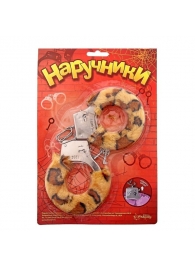 Металлические наручники с леопардовой плюшевой отделкой - Сима-Ленд - купить с доставкой в Подольске