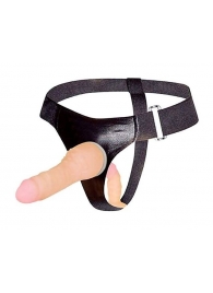 Страпон с вагинальной пробкой - 16,5 см. - Erowoman-Eroman - купить с доставкой в Подольске