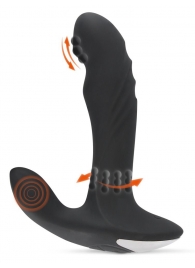 Черный вибромассажер простаты с функцией римминга Plug with Perineum Stimulator - 16,6 см. - Orion - в Подольске купить с доставкой