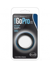 Черно-синее эрекционное кольцо Silicone Go Pro Cock Ring - Blush Novelties - в Подольске купить с доставкой
