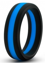 Черно-синее эрекционное кольцо Silicone Go Pro Cock Ring - Blush Novelties - в Подольске купить с доставкой