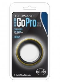 Черно-желтое силиконовое эрекционное кольцо Silicone Go Pro Cock Ring - Blush Novelties - в Подольске купить с доставкой