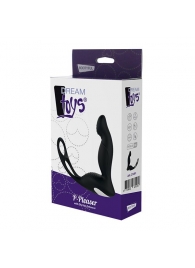 Черный вибромассажер простаты P-PLEASER W ERECTION ENHANCE - Dream Toys - в Подольске купить с доставкой
