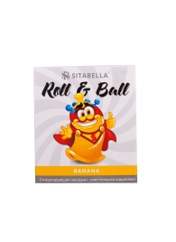 Стимулирующий презерватив-насадка Roll   Ball Banana - Sitabella - купить с доставкой в Подольске