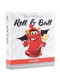 Стимулирующий презерватив-насадка Roll   Ball Cherry - Sitabella - купить с доставкой в Подольске