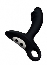 Черный силиконовый анальный вибромассажер Erokey - Erokay - в Подольске купить с доставкой