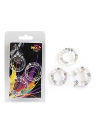 Набор из 3 прозрачных эрекционных колечек - Erowoman-Eroman - в Подольске купить с доставкой