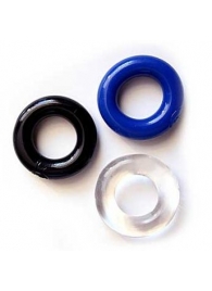 Набор из трех разноцветных эрекционных колец Erowoman-Eroman - Erowoman-Eroman - в Подольске купить с доставкой