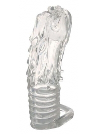 Закрытая прозрачная насадка в форме дракона с креплением-колечком - 14 см. - Erowoman-Eroman - в Подольске купить с доставкой