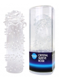 Закрытая прозрачная насадка в форме розы с креплением-колечком - 13 см. - Erowoman-Eroman - в Подольске купить с доставкой