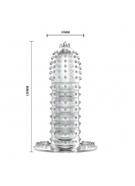 Закрытая прозрачная насадка Crystal sleeve - 12 см. - Erowoman-Eroman - в Подольске купить с доставкой