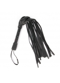 Черный флоггер с черной ручкой Notabu - 49 см. - Notabu - купить с доставкой в Подольске