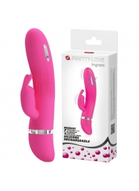 Розовый вибратор Ingram с электростимуляцией - 19,2 см. - Baile - купить с доставкой в Подольске