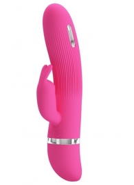 Розовый вибратор Ingram с электростимуляцией - 19,2 см. - Baile - купить с доставкой в Подольске