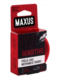 Ультратонкие презервативы в железном кейсе MAXUS Sensitive - 3 шт. - Maxus - купить с доставкой в Подольске