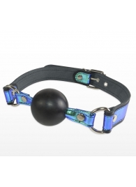 Кляп-шарик на чёрно-синих ремешках - Sitabella - купить с доставкой в Подольске