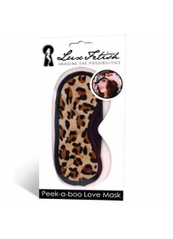 Леопардовая маска на глаза Peek-a-Boo - Lux Fetish - купить с доставкой в Подольске