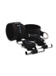 Черные фиксаторы с креплением к двери - Lux Fetish - купить с доставкой в Подольске