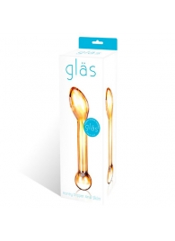 Золостистый стеклянный стимулятор простаты, 17 см. - Glas - в Подольске купить с доставкой