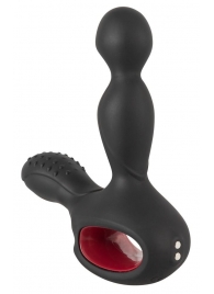 Черный вибромассажер простаты с нагревом и ротацией Prostate Plug - 14,5 см. - Orion - в Подольске купить с доставкой