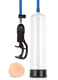 Прозрачная вакуумная помпа Sex Expert с насадкой-вагиной - Sex Expert - в Подольске купить с доставкой